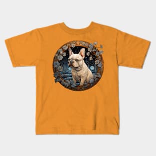 Tan Frenchie Illustration Kids T-Shirt